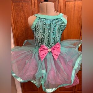 Weissman Teal and Pink Dance Costume